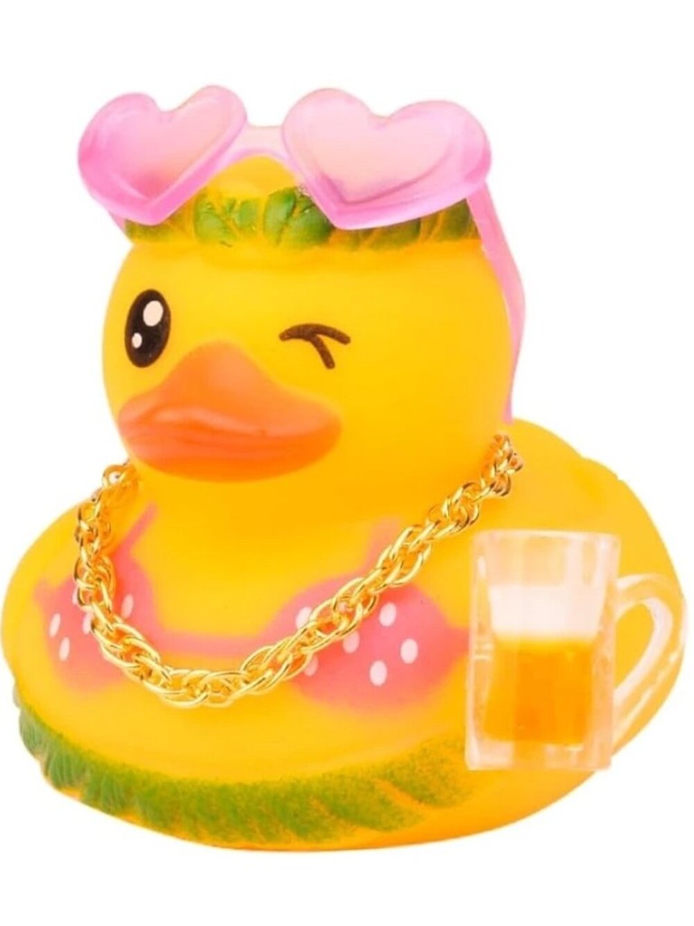 Beach Rubber Duck Car Dashboard Ornament, DIY Assembly, 1.76"